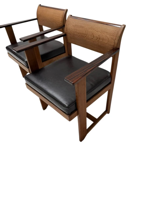 Two Art Deco Modernist Armchairs by Anton Lucas for N.V. Meubelkunst, 1920s